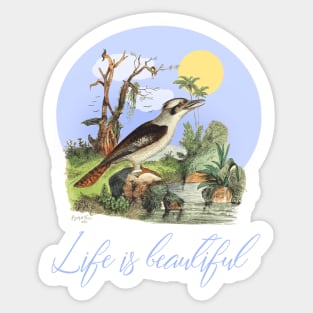 Wildlife Bird Illustration with Affirmation Sticker